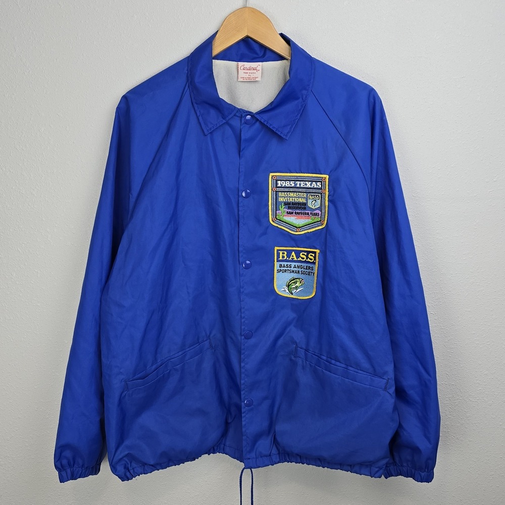 Vintage 1985 B.A.S.S. Bassmaster‎ Invitational Jacket Sam Rayburn Texas XL USA